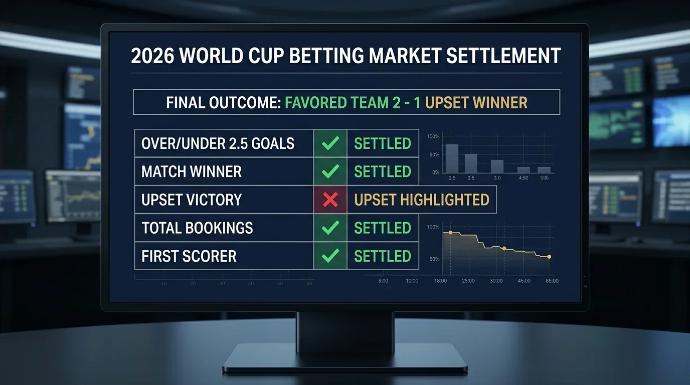 Tableau de règlement des marchés à terme de la Coupe du Monde 2026